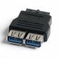 Connecteur USB 3.0 vers 2x USB A