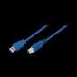 USB 3.0 A mâle vers B mâle, bleu, 1M, CU0044