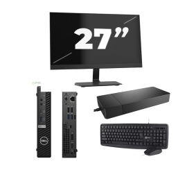 Dell OptiPlex 5080 USFF - Intel Core i3-10e génération - 8 Go de RAM - 256 Go SSD - Windows 11 + 1 moniteur 27 pouces