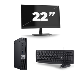 Dell Optiplex 7070 Micro USFF - Intel Core i5-9e Generatie - 8Go RAM - 256Go SSD - Windows 11 + 1x 22 inch Monitor