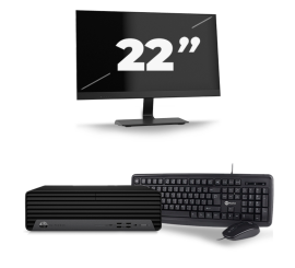 HP EliteDesk 800 G6 USFF - Intel Core i5-10ème Génération - 8GB RAM - 256GB SSD - Windows 11 + 1x 22 pouces Monitor