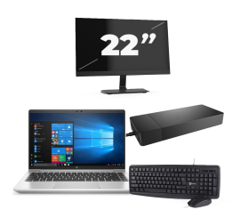 HP ProBook 440 G8 - Intel Core i3 11e génération - 14 pouces - 16Go RAM - 256Go SSD - Windows 11 Home + 1x Écran 22 pouces