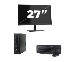 HP ProDesk 600 G2 USFF - Intel Core i5-6e Generatie - 8GB RAM - 256GB SSD - Windows 11 + 1x 27 inch Monitor