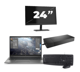 HP ZBook Firefly 14 G8 - Intel Core i7 11e génération - 14 pouces - 16Go RAM - 256Go SSD - Windows 11 Home + 1x Écran 24 pouces