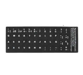 Feuille d'autocollants pour clavier QWERTY ES