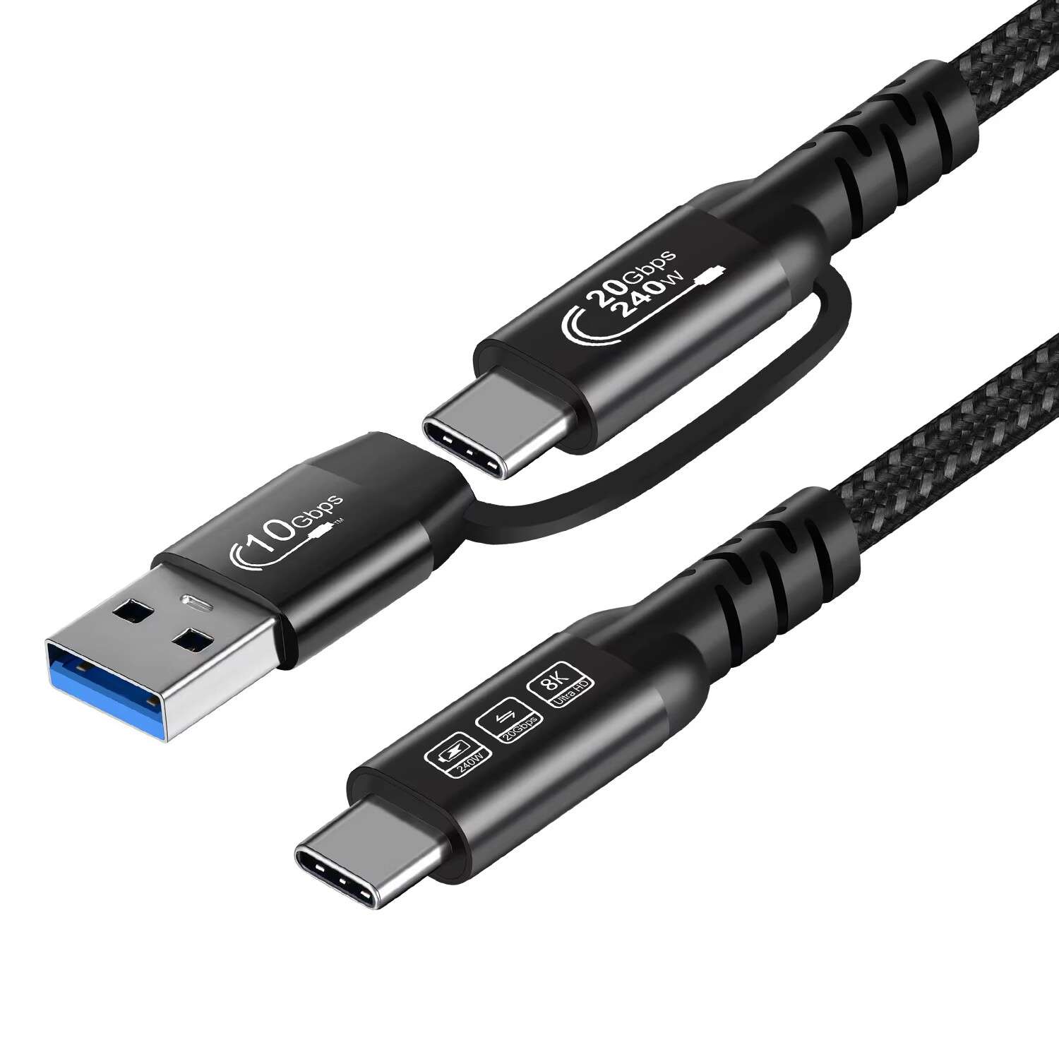 Show details for USB4 Cable — 240W Fast Charge / 4K Video / 20Gbps https://www.remarkt.fr/media/catalog/product/d/e/detail-09.jpg